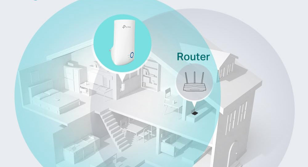 TP-Link TL-WA850RE WLAN Repeater 300 Mbit/s, mit App-Steuerung & Ethernet-Port, Weiß